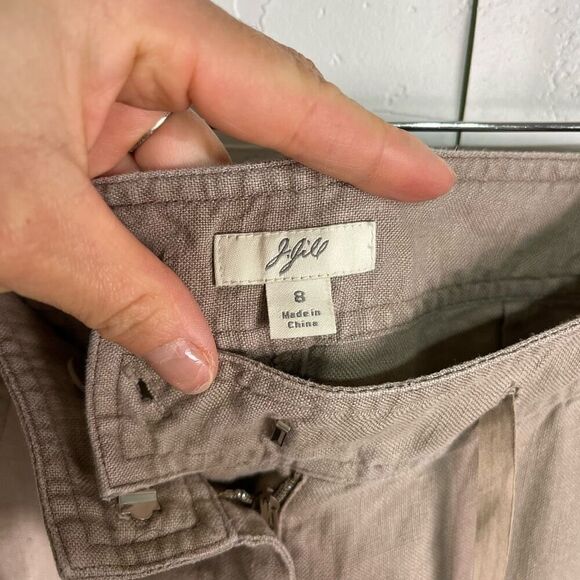 J Jill Women’s linen shorts size 8 light brown summer - Picture 12 of 16
